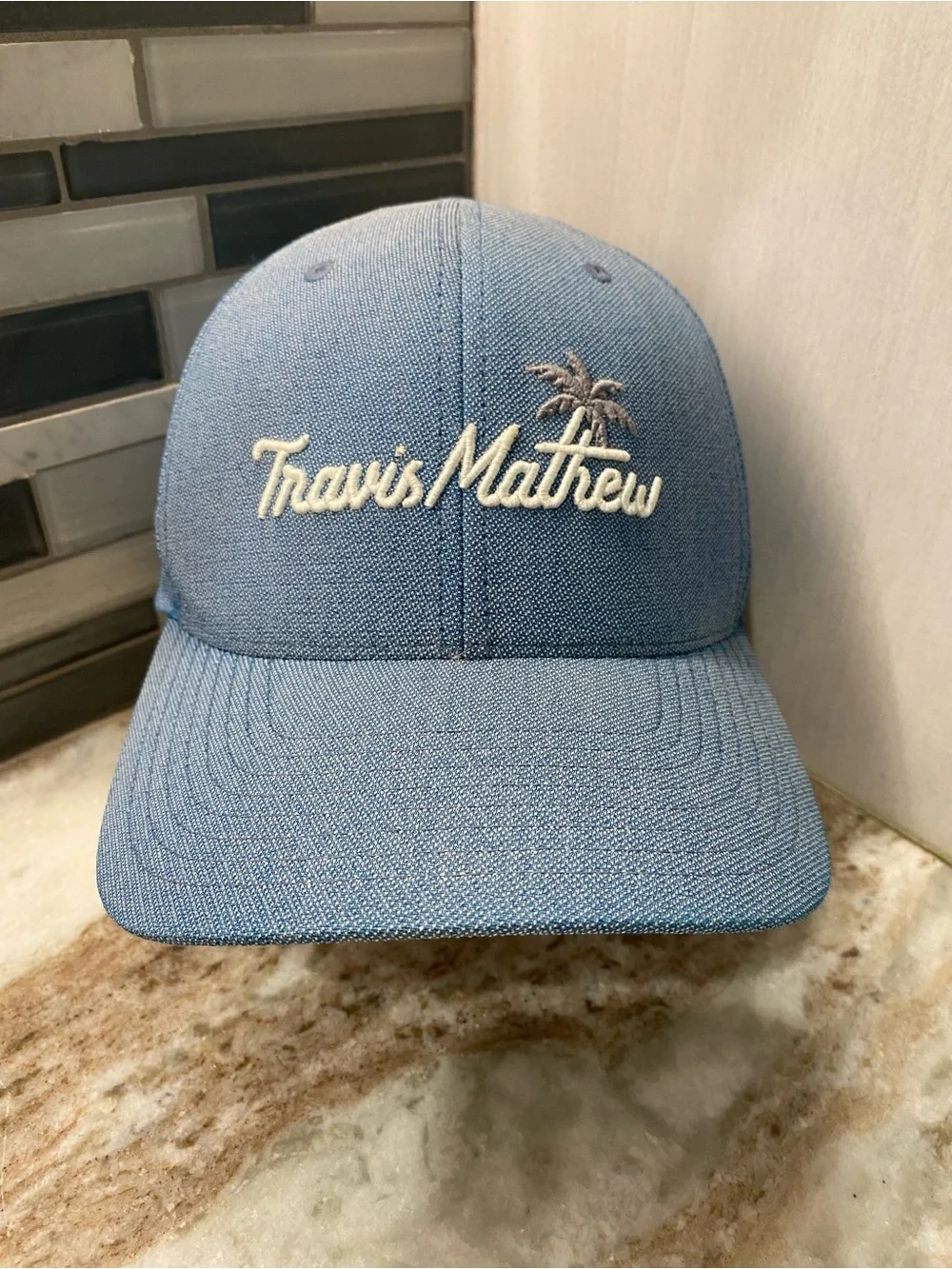 TravisMathew Blue Heather Bay Islands Snapback Hat